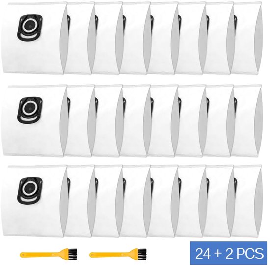 24 Stofzakken voor Hygiene+ ZR200520 ZR200720 ZR200920, Silence Force Compact Power X-Trem Power (RO64xx, RO63xx, RO68xx, RO39xx) - Compatibel Met Rowenta Inclusief een klein borsteltje * 2