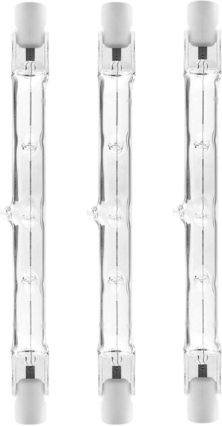 Lampe halogène Modee R7s 118 mm - 200 W 2200 lm 230 V - Lampe sur tige - Lumière Wit chaud - Intensité variable - 3 Ampoules halogènes