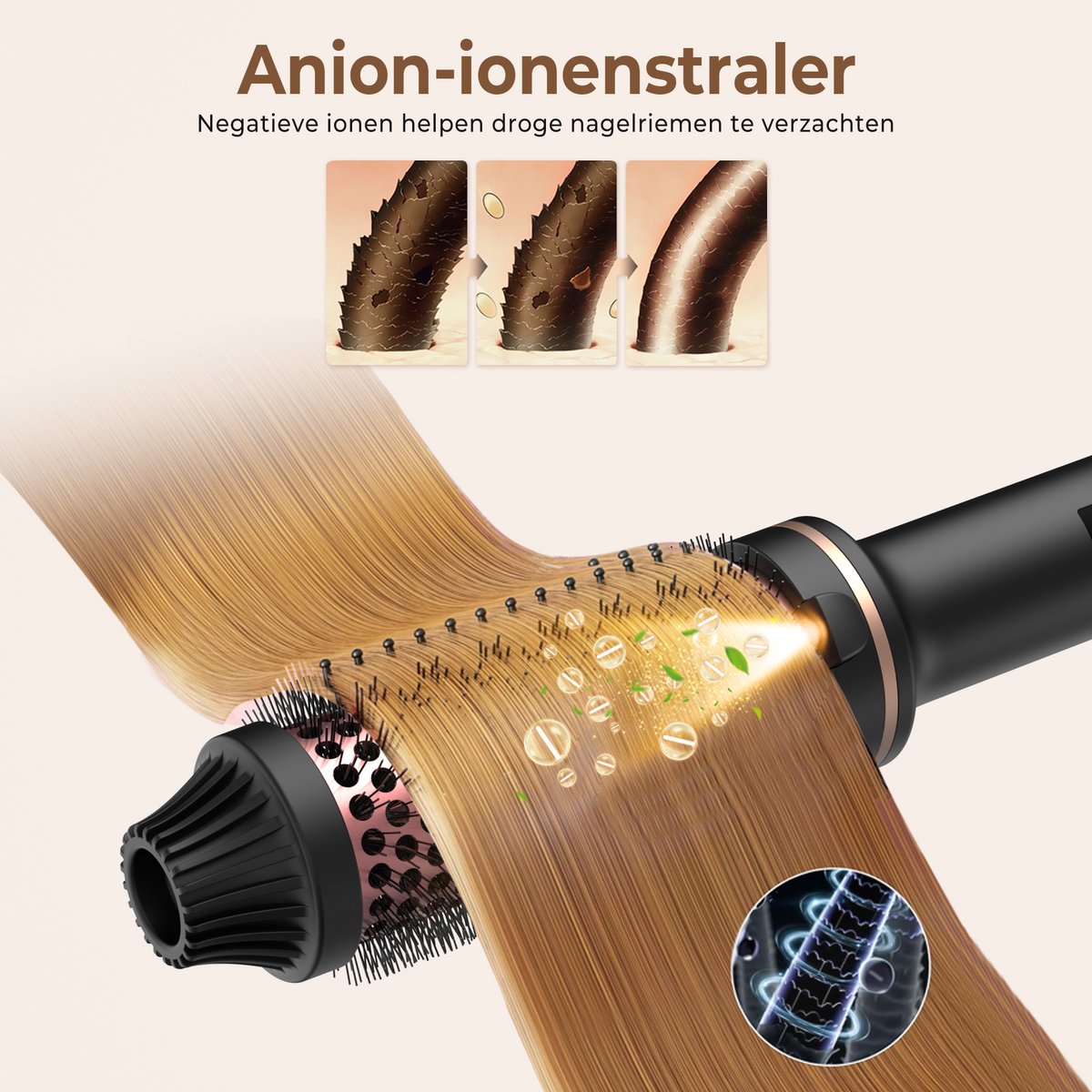 Negatieve ionen thermische borstel voor een blowout look, - afbeelding 3