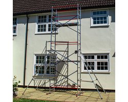 Home Master® Doe-Het-Zelf Rolsteiger – 6 m – Aluminium Thuissteiger – 150 kg Draagvermogen – Snelle Montage – Luikplatform