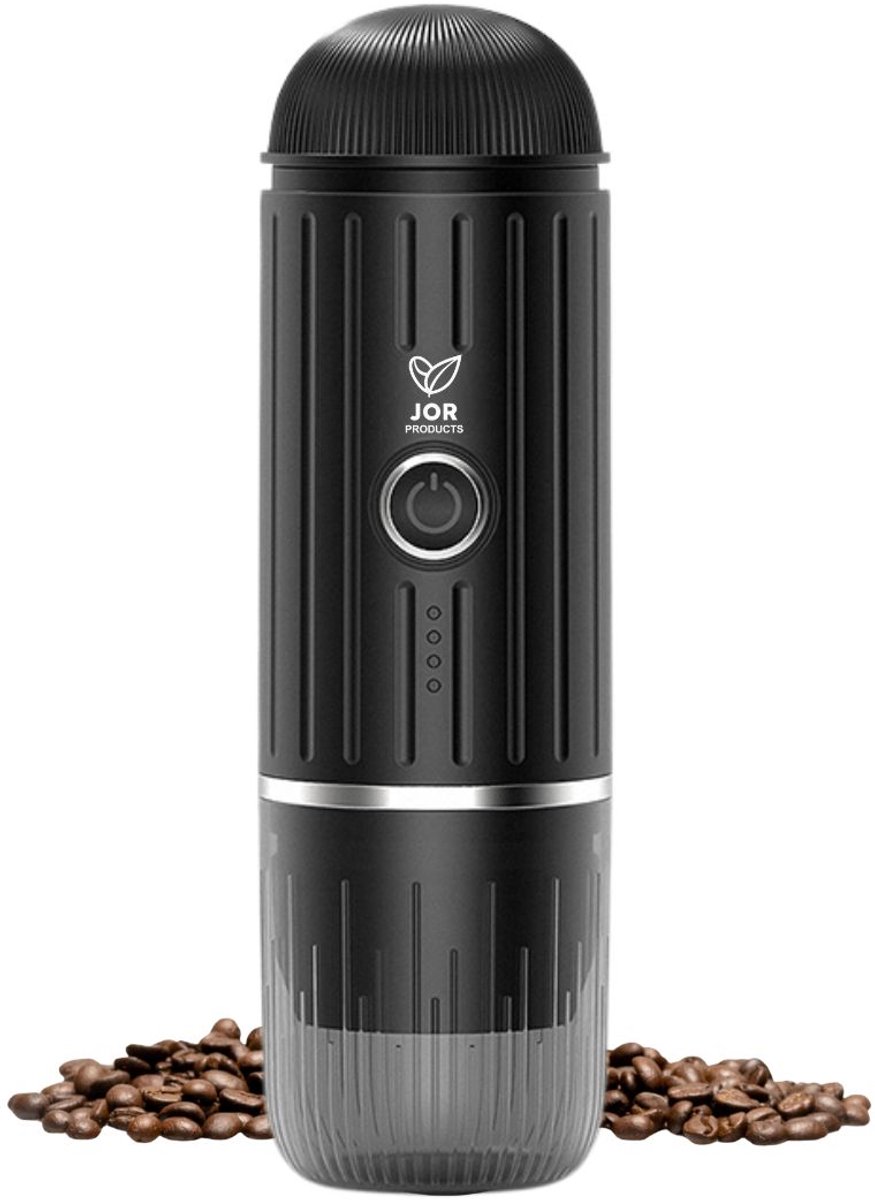 JOR Products® Draagbare Espresso Maker + Reistas - Koffiebonen - Koffiemachine - Nespresso - Espressomachine - Reizen - Camping - Travel - Barista