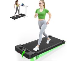 Loopband met 7% helling - Inklapbaar loopband Elektrisch 1-8 km/u - met afstandsbediening en LCD-display - Walkingpad - Treadmill - Zwart