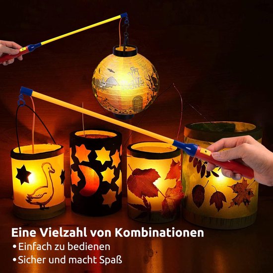 LED Lichtstokjes Set - Elektronische Feestlichtstokjes voor Kinderfeesten - Glowsticks voor Verjaardagen en Feestjes - Veilig Feestaccessoire voor Kinderen - Multicolor - 4 Stuks — afbeelding 2