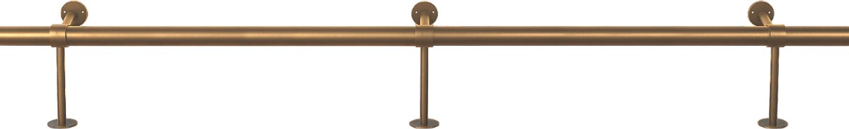 Voetensteun - Bar en tafels - Buis - Brons - Metaal - 1600mm - 3 voetsteunen - Ø35 mm
