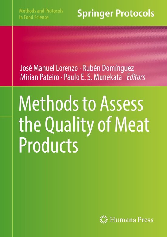 Springer Protocols - Methods to Assess the Quality of Meat P ... - cover