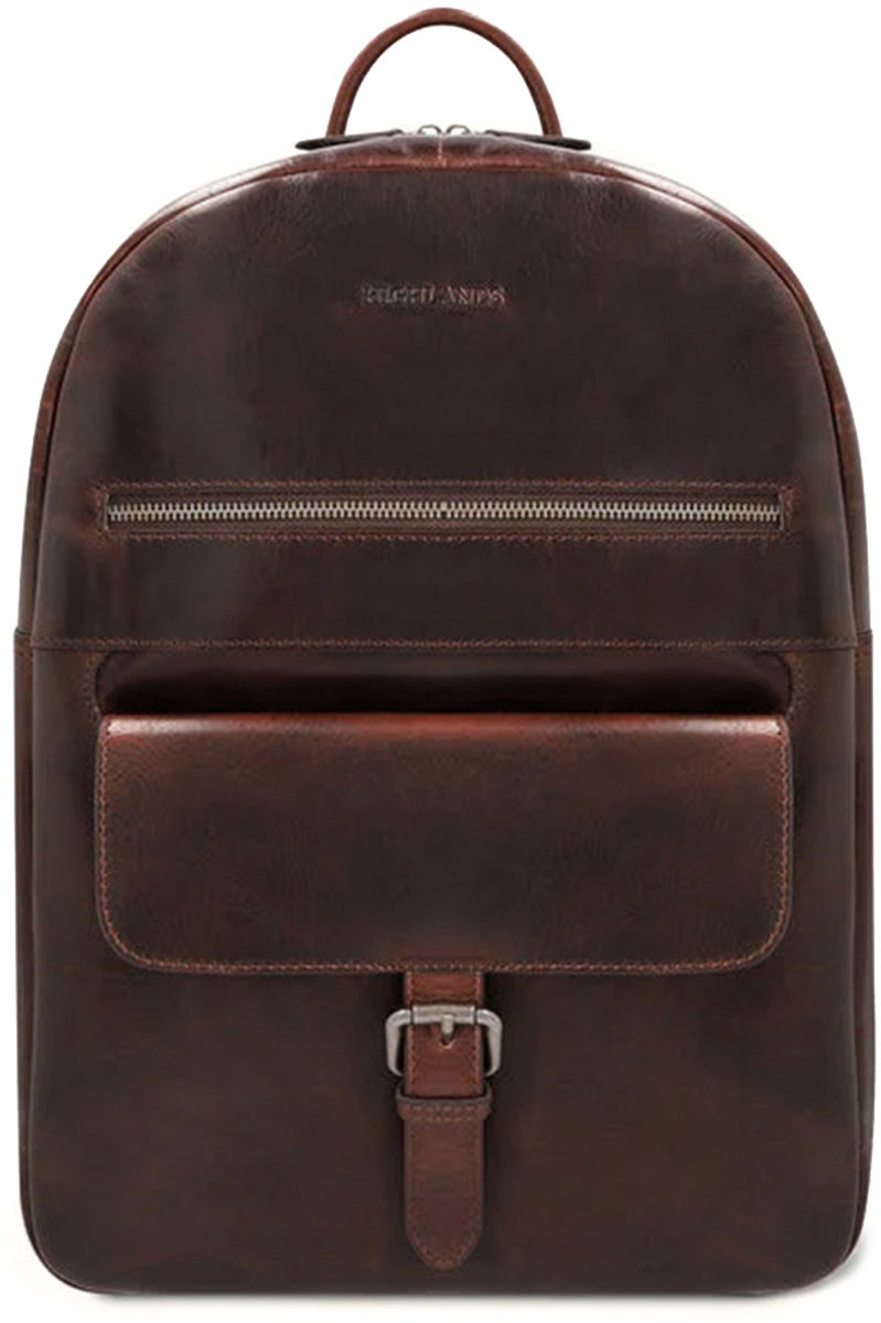 Highlands Leather Moray Backpack – Premium Leren Rugzak – Handgemaakt & Duurzaam – Elegant, Functioneel & Comfortabel – 31x41x11 cm – Donkerbruin