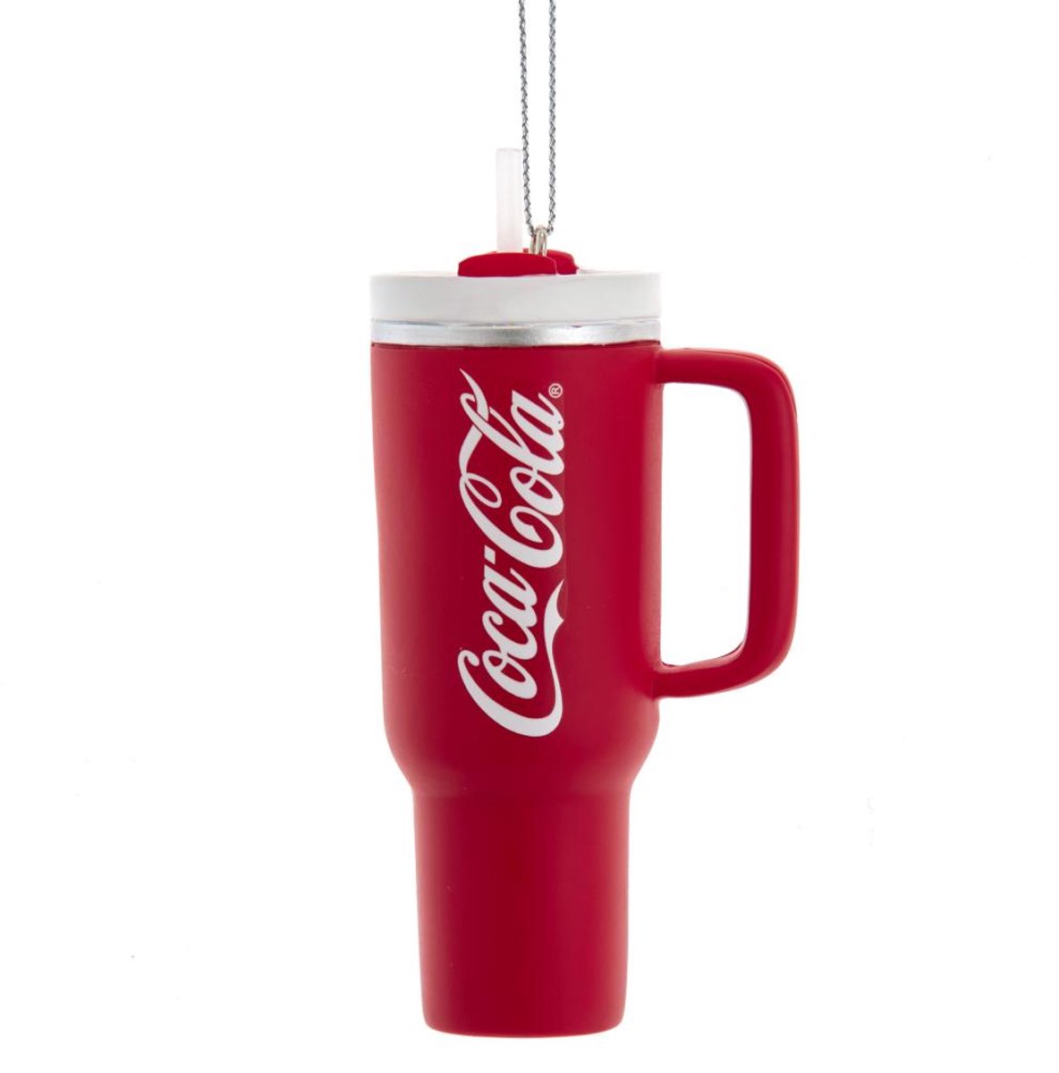 Kurt S. Adler kunststof kerstbal - coca-cola stanley cup 13cm rood, wit 1 stuks Rood/Wit