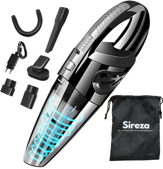 Sireza T1 Kruimeldief Snoerloos Zwart met 4 Opzetstukken - Sireza - €33,95