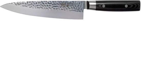 Yaxell Japonais - Série Zen - Couteau de Chef - Acier VG-10 - 61 HRC - Lame 20 cm - Acier Damas 37 Couches - Manche Toile-Micarta
