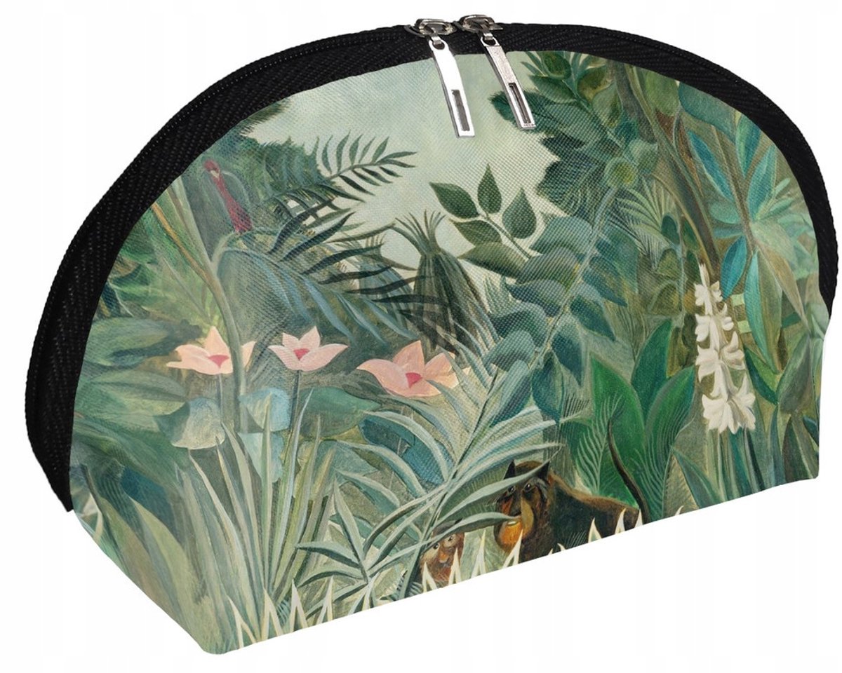 Kosmetische tas 'Equatorial Jungle' Henri Rousseau - Duurzaam & Stijlvol
