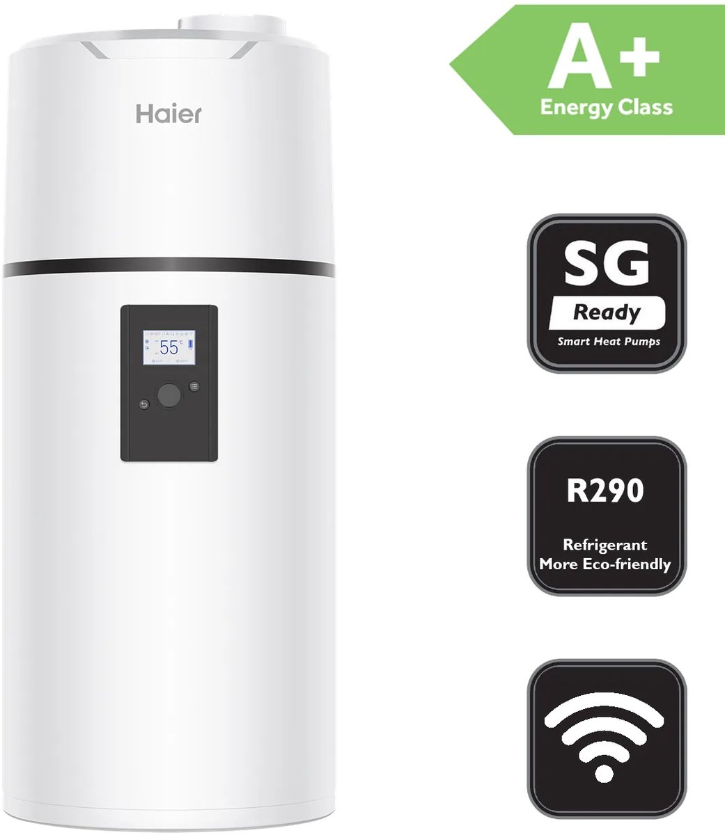 Haier HP110M8 – Warmtepompboiler 110 liter – Energielabel A+ – R290