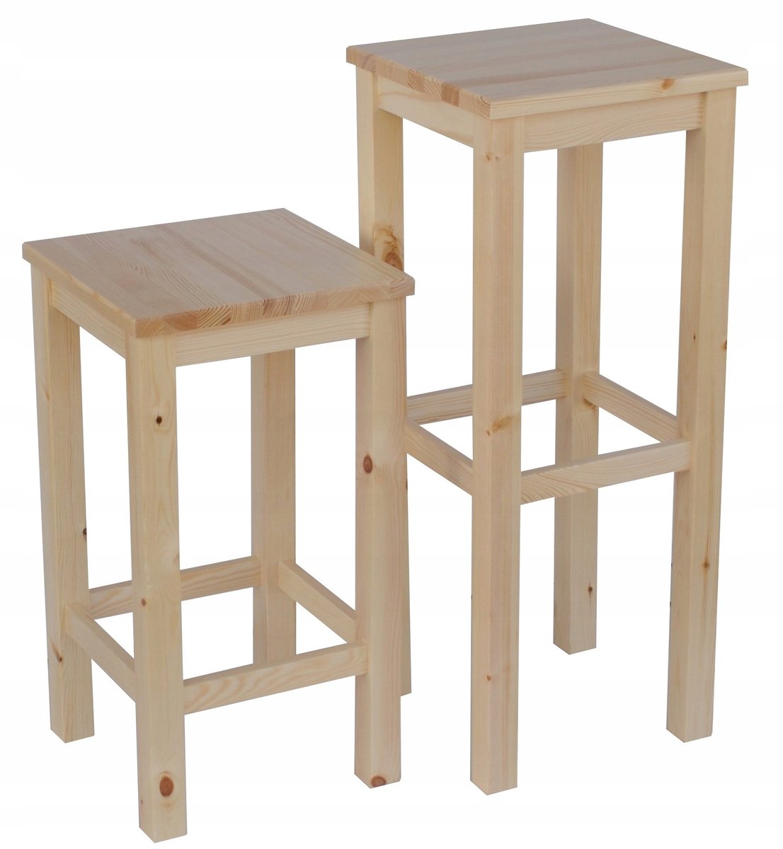 Houten Bar Kruk 80cm - Scandinavisch Design, Massief Grenen