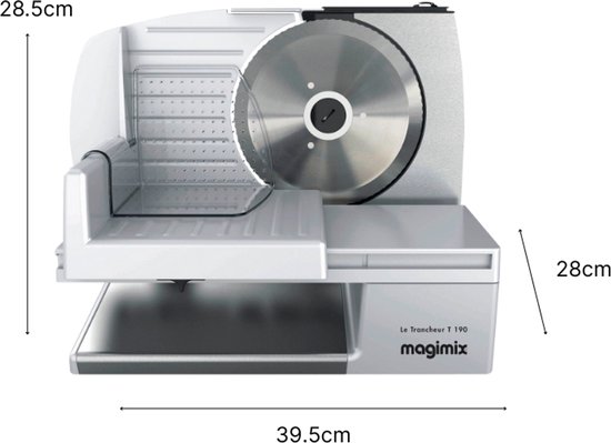 Magimix - T190 Snijmachine - Zilver - Snijblad 19 cm - Gekarteld