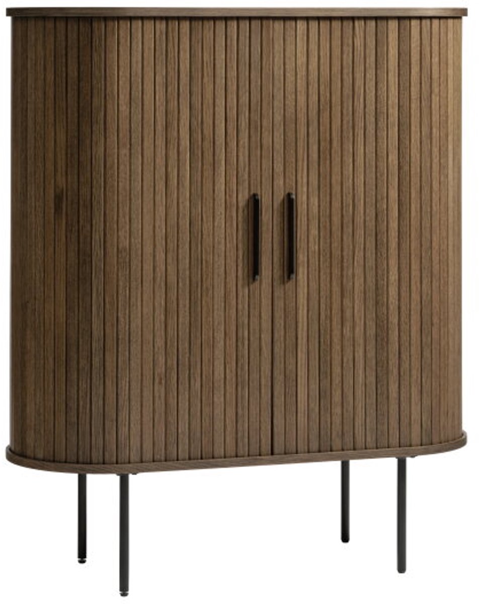 Meubelplaats Opbergkast Nola - eikenfineer gerookt bruin - 100x40x118 cm - 2 deuren