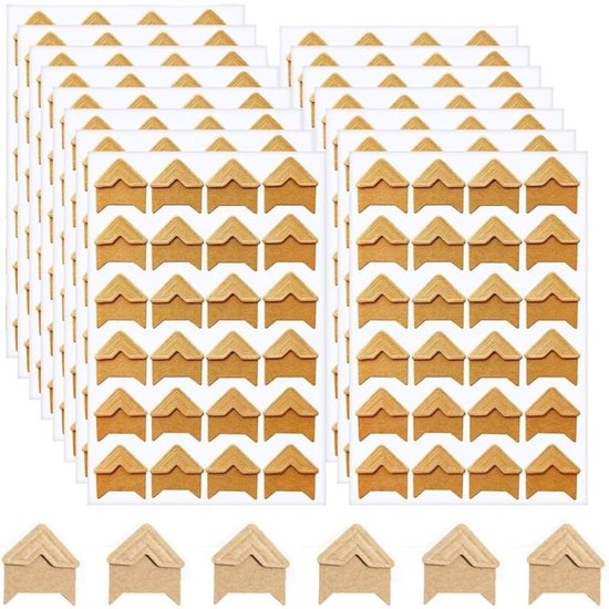15 vellen, totaal 360 stuks - Fotohoekstickers - Plakboekstickers, geschikt voor doe-het-zelf-plakboeken, fotoalbums, doe-het-zelf-albumhoekjes en dagboeken.