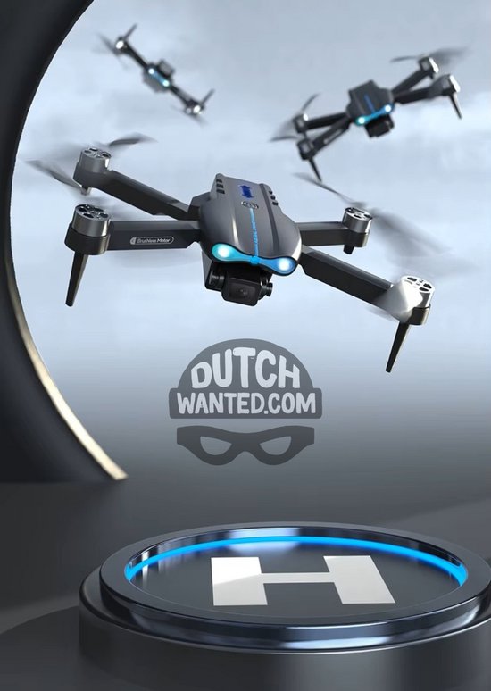 Drone Dutch Wanted Max Flow - Zwart - Drone avec caméra - Drone Jouets - Sac de rangement inclus