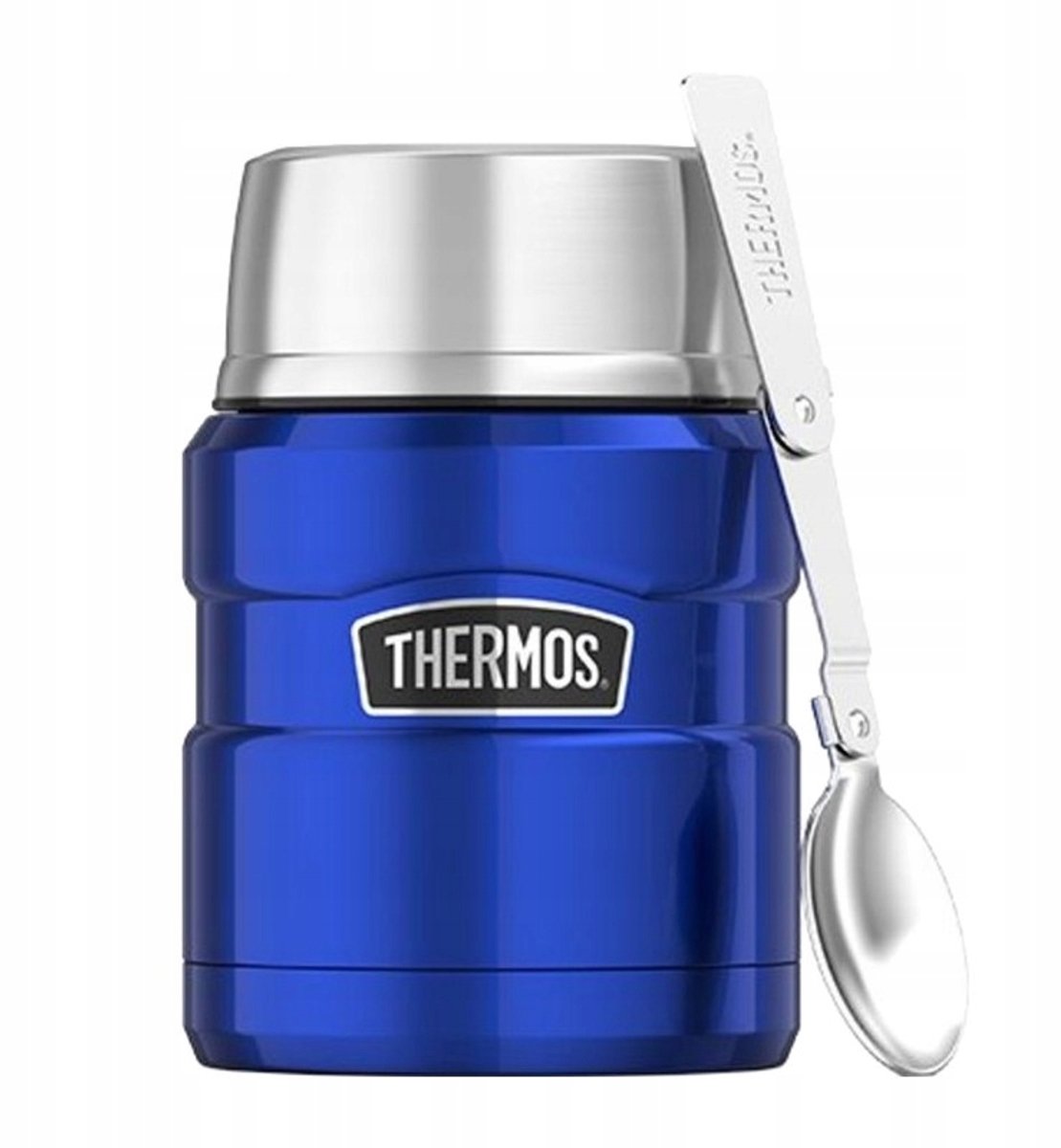 Thermos Voedselcontainer Blauw 470ml met Lepel & Mok - Warm/Koud