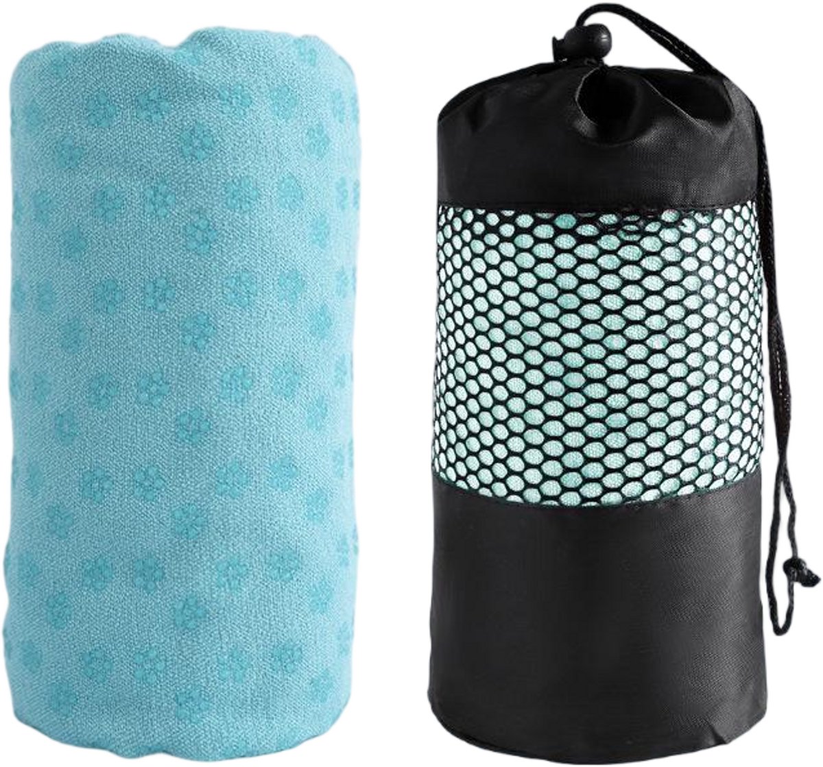 Yogahanddoek - Antislip - Geschikt voor de meeste yogamatten - Extra zacht - Lichtblauw-183 x 63 cm