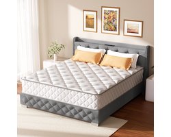 Elekiatech Matras 140x200 cm - Tweepersoonsmatrassen - Matras 140x200 Pocketvering matras - Anti-Allergische - met 9-laags composietstructuur