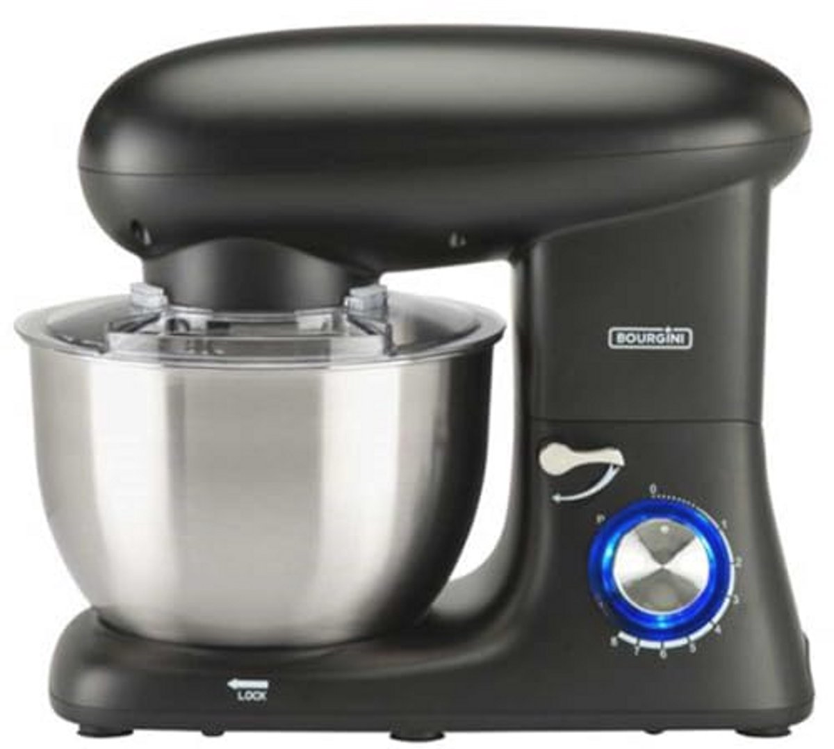 Foodprocessor 5.5 Liter Zwart met 8 Snelheden en Pulsefunctie