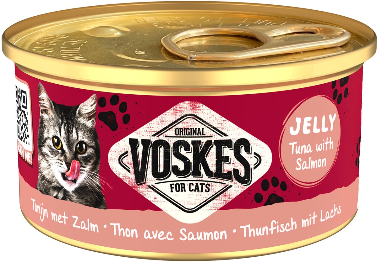 Voskes Voskes Gelei Kattenvoer - Tonijn en kip - 24 x 85 g