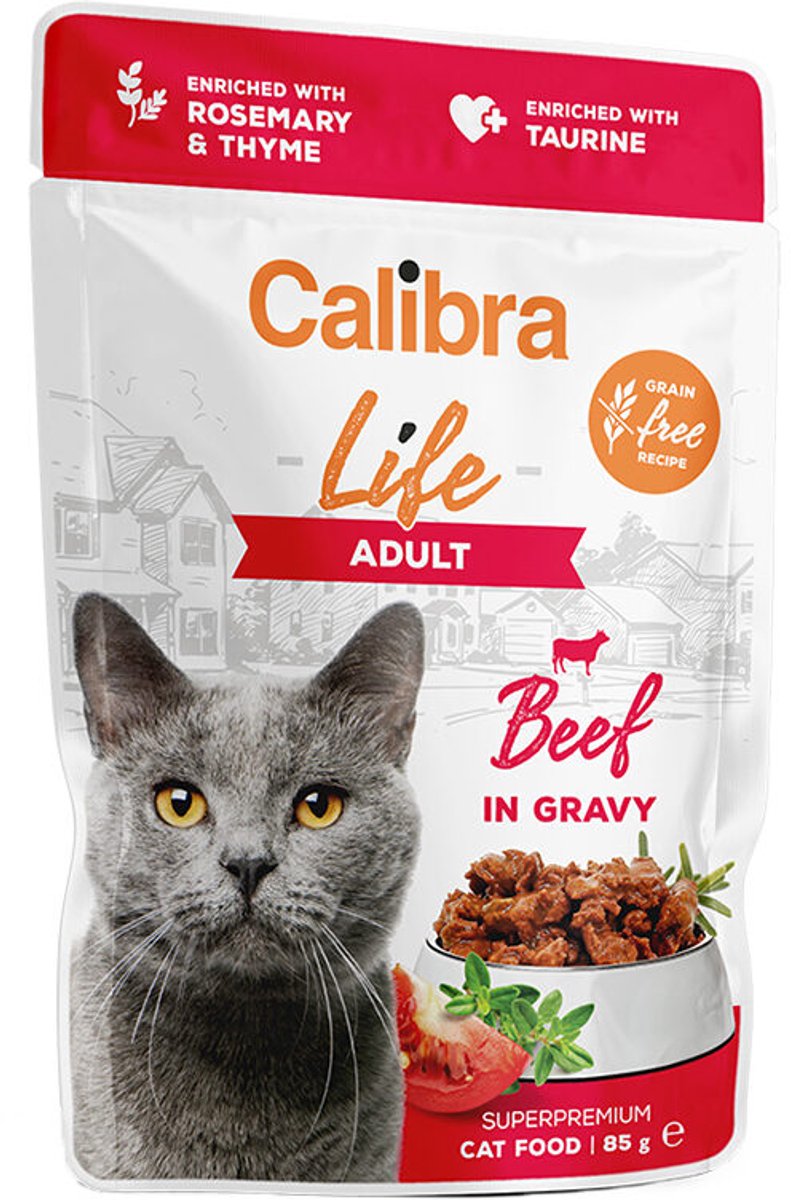 Calibra Cat Life Adult Natvoer - Rund - 28 x 85 g