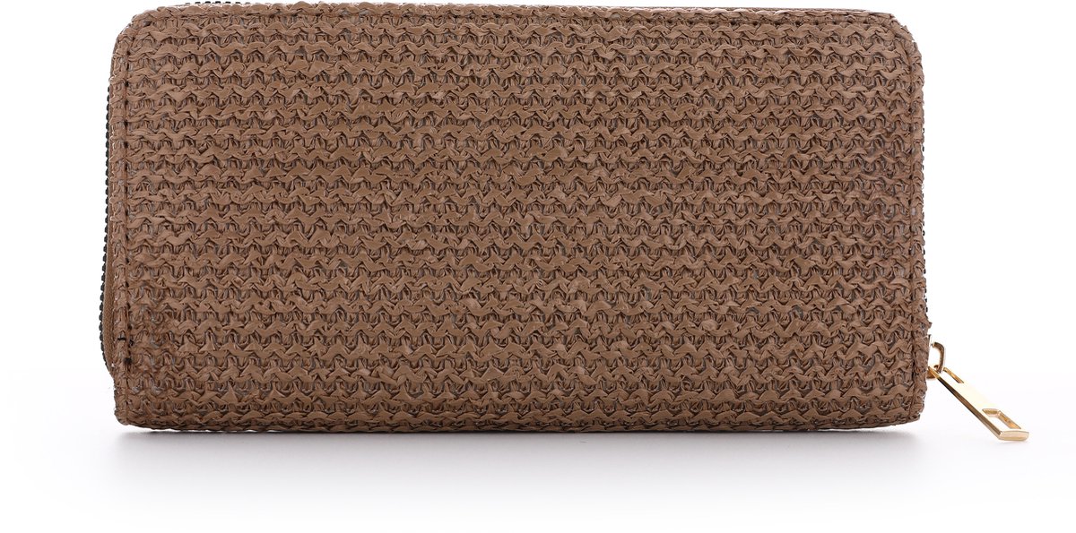 Portemonnee Dames - Khaki kleur - 8 pasjesvakken - Muntenvak - Briefgeldvak - Ritssluiting - Hoofdvak voor telefoon