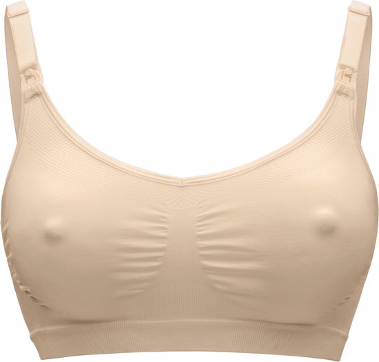 Soutien-gorge Medela Keep Cool - Soutien-gorge d'allaitement sans couture - Soutien-gorge de maternité avec 2 zones respirantes - Matière Soft Touch - Chai - Taille M