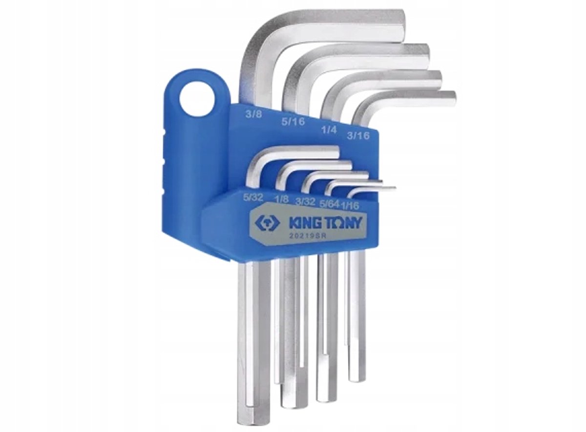 King Tony Allen sleutelset inch maten 9 deel 1/16" - 3/8"