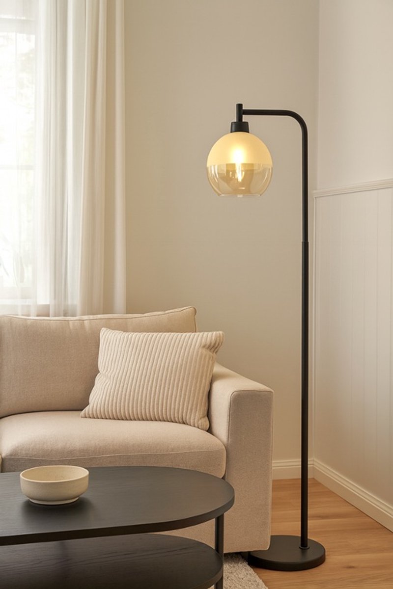 Vloerlamp - Jade - Champagne - 25 x 25 x 168 cm - Staande lamp