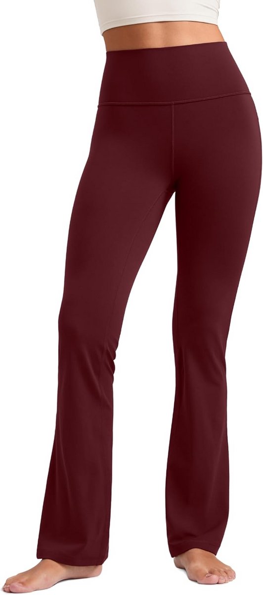 Dames Yoga Broek Hoge Taille Flare Bootcut - Zeer Zachte Wijde Pijp Lounge Broek met Zak