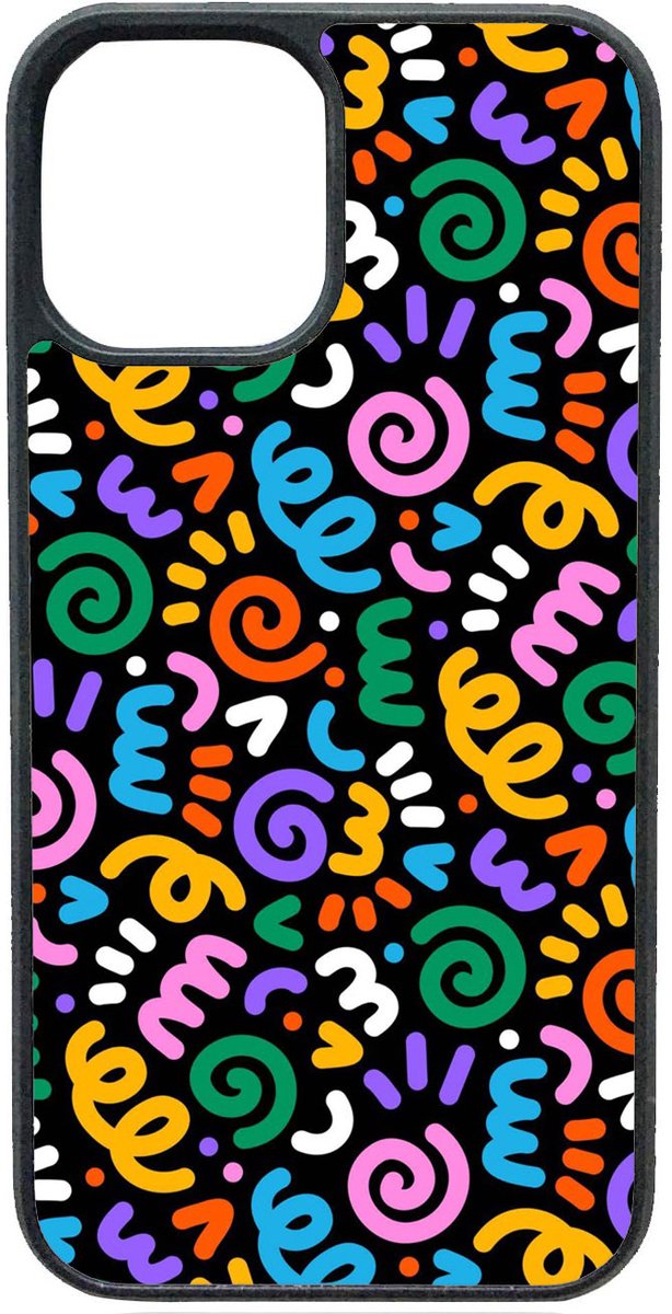 Telefoonhoesje - GEKLEURDE CONFETTI - Iphone 15 Plus