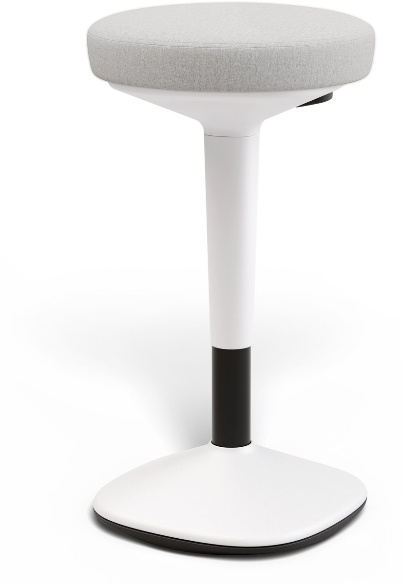 Desktronic Ergonomische Balanskruk - Wiebelkruk Hoogte 57-84cm - Zit-Sta Kruk ∅33cm - Anti-Slip Basis - Grijs