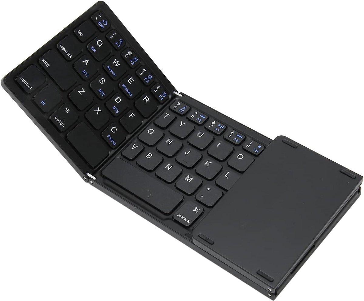 Draagbaar Opvouwbaar Bluetooth Toetsenbord met Touchpad Oplaadbaar