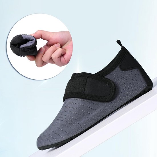 WAWSAM Kinderstrandschoenen voor jongens, zwemschoenen, aquaschoenen, waterschoenen, aquaschoenen, sneldrogend, blote voeten schoenen voor kinderen, strand, zwembad, blauw, 32/33 EU