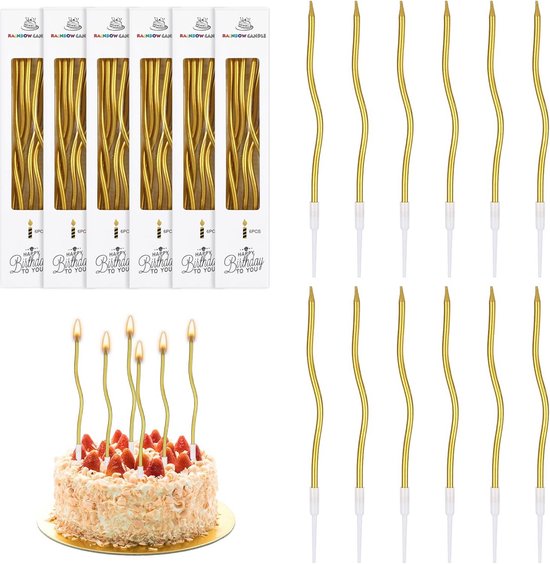 6cm Verjaardagskaarsen Nummer - Gekleurd Gradiënt - Taart Decoratie
