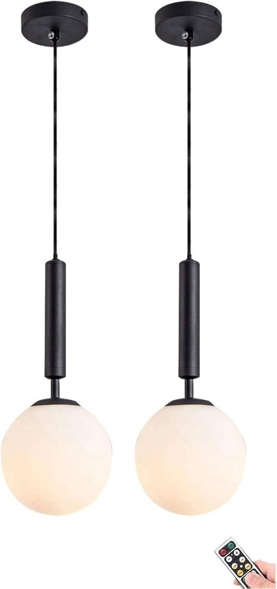 Dimbare Draadloze Plafondlamp op Batterijen - Oplaadbare Hanglamp voor Woonkamer of Eettaf