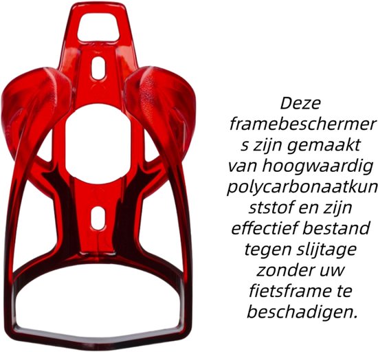 2-delige fietsbekerhouder - bidonhouder - ultralicht - bidonhouder voor mountainbike - fietsaccessoires - zwart en rood — afbeelding 2
