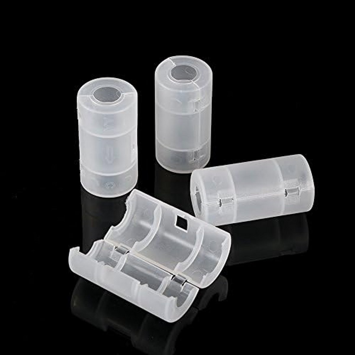 4x AA naar C Batterij Adapter Converters - Omvormers voor Batterij Grootte
