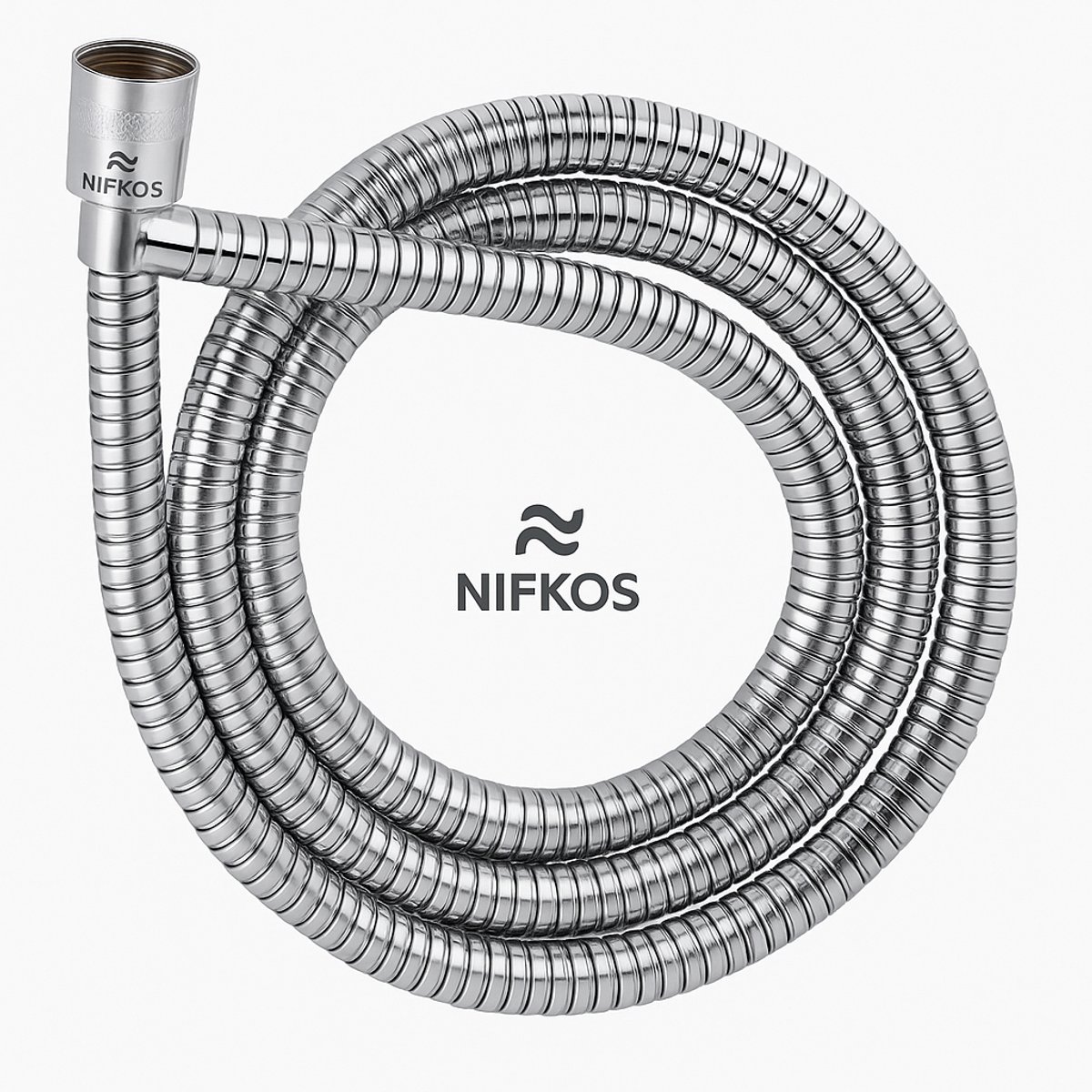 Nifkos - Doucheslang - 200 cm - zilver RVS / PVC - universeel - badkamer douche accessoires