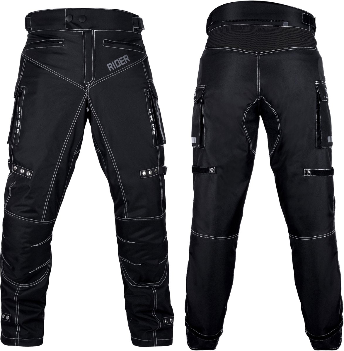 Motorbroek voor heren Dual Sport Motocross Motorbroek Rijden Overbroek Enduro Adventure Touring Waterproof CE Armored All-Weather - (Waist 30''- 32'' Length 32'') - Motorcycle Pants Riding Overpants Enduro Waterproof CE Armored All-Weather