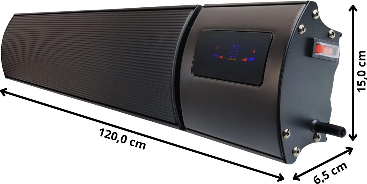 VH Smart HeatBar - 1800 watt vermogen met wifi en App - Infrarood elektrische terrasverwarmer - Voor binnen & buiten - Terrasheater zonder zichtbaar licht – foto 8