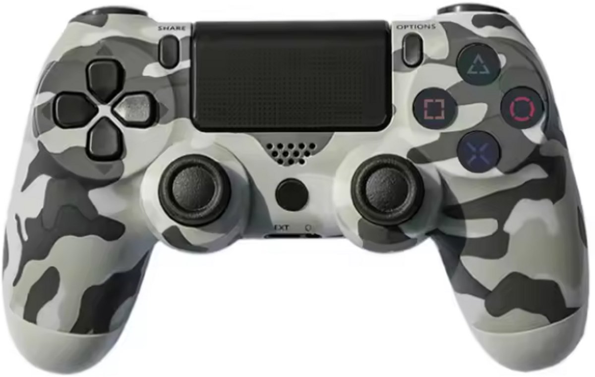 Draadloze Gaming Controller V2 - Geschikt voor Playstation 4 / PS4 - Camouflage Grijs