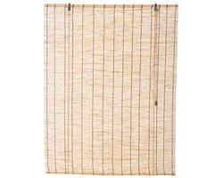 TuinChamp Rolgordijn riet 100 x 140 cm - Rolgordijn buiten en binnen - Rieten rolgordijnen - Natuurlijk rolgordijn hout - Natuurlijke uitstr