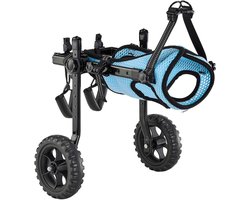 Instelbare Hondenrolstoel voor Achterpoten, Lichtgewicht Tweewielig Mobiliteitshulp Met Schokabsorberend Ontwerp, Ondersteuningskar voor Kleine Gewonde Of Gehandicapte Huisdieren Tot 10 kg