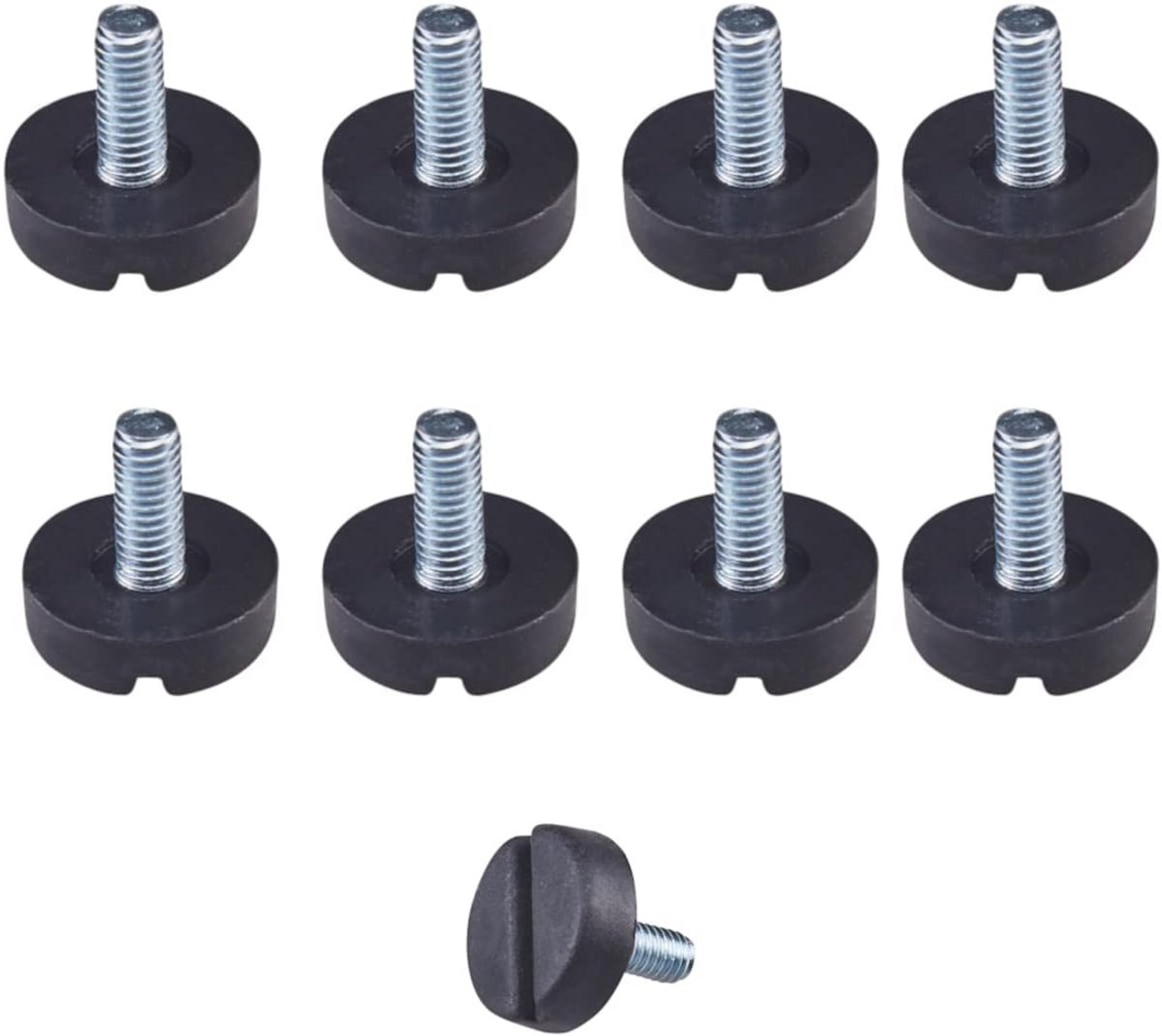 Set van 8 Verstelbare Metalen Meubelpoten voor Bank, Kast en Tafel - Ø 21 mm