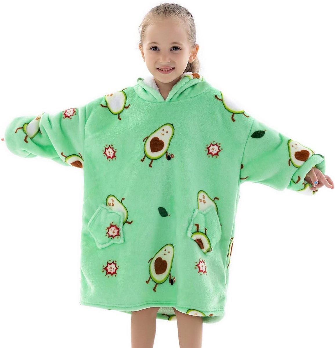 Oversized Deken Hoodie - Extra Warme Sherpa Sweater voor Volwassenen en Kinderen