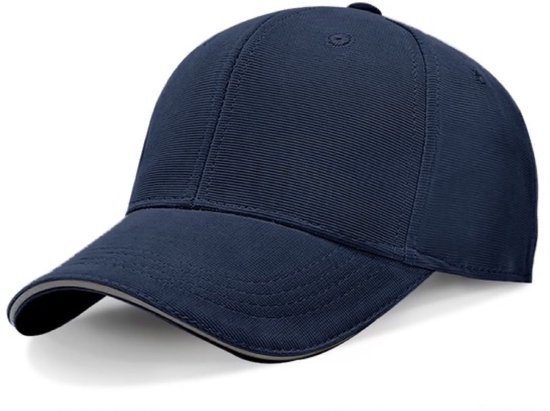 Su.B Casquette de Baseball Homme - Avec Bord Réfléchissant - Casquette Femme - Tour de Tête 55-60 CM - Taille Unique - Katoen - Blauw