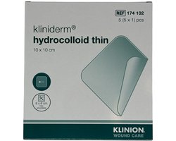 Klinion Kliniderm 10 x 10cm hydro thin hydrocolloïdverband - 5 stuks