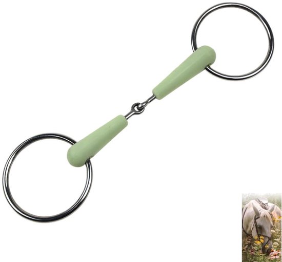 Mors pour chevaux - embouchure pour chevaux - embouchure lâche - avec saveur - pour l'entraînement et l'équitation des chevaux - 25,7 cm
